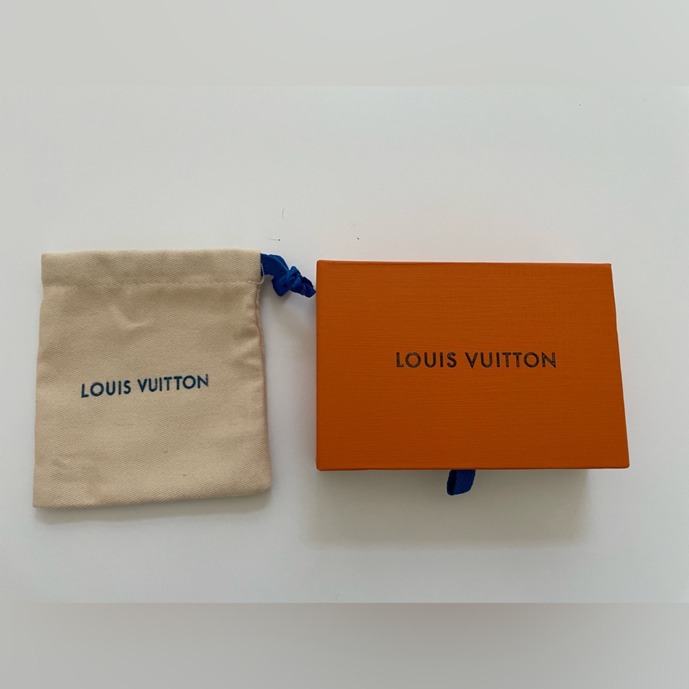 LOUIS VUITTON ORANGE BOX WITH POUCH 5.25” x 3.5”